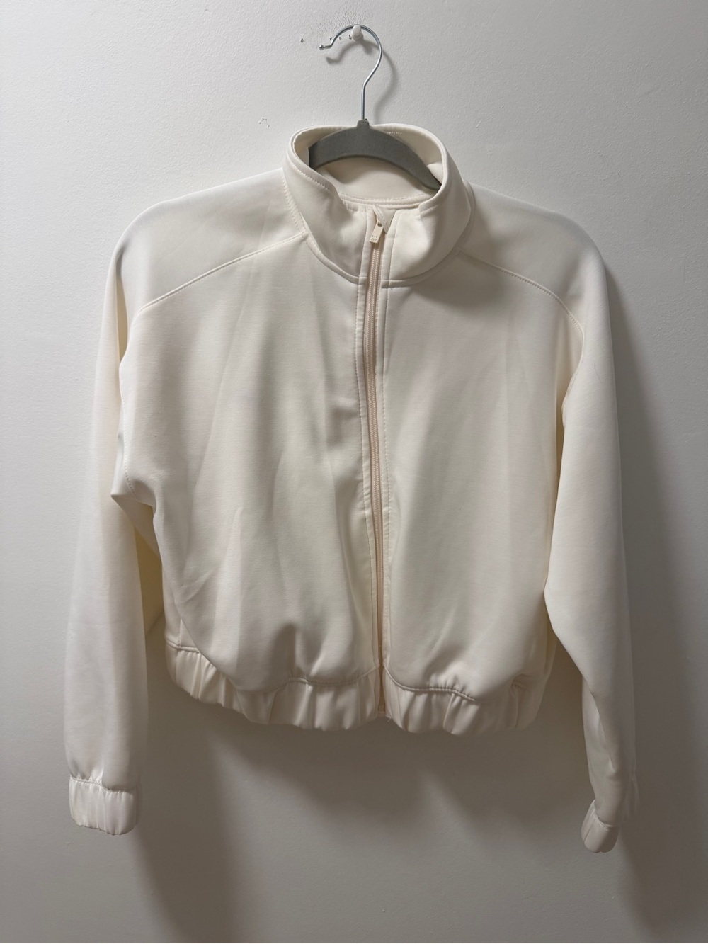 All In Motion White Zip Up Track Jacket Lightweight Athletic Medium